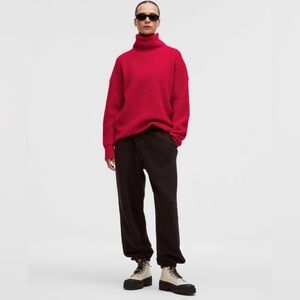 NWT Lululemon Oversized Dark Red Cashmere Funnel-Neck Sweater Size XS